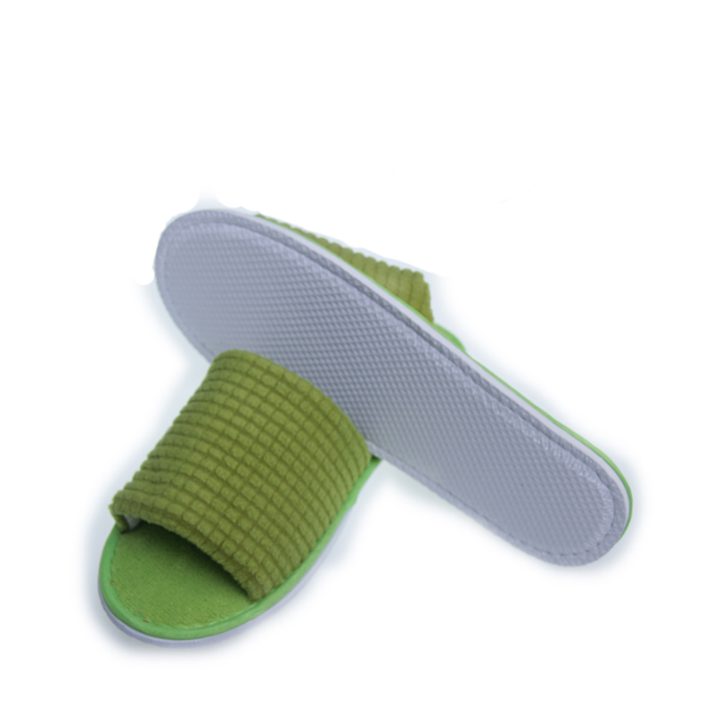 Open Toe Color Cotton Slipper